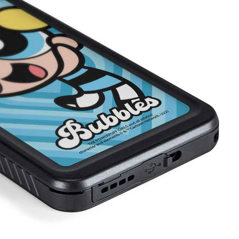 Cartoon Network Powerpuff Girls Bubbles Blue Hearts Galaxy S24 Plus Waterproof Case